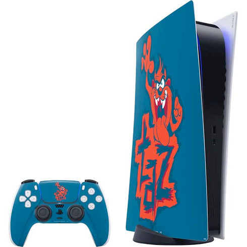 Looney Tunes Tasmanian Devil Blue PlayStation PS5 Skins